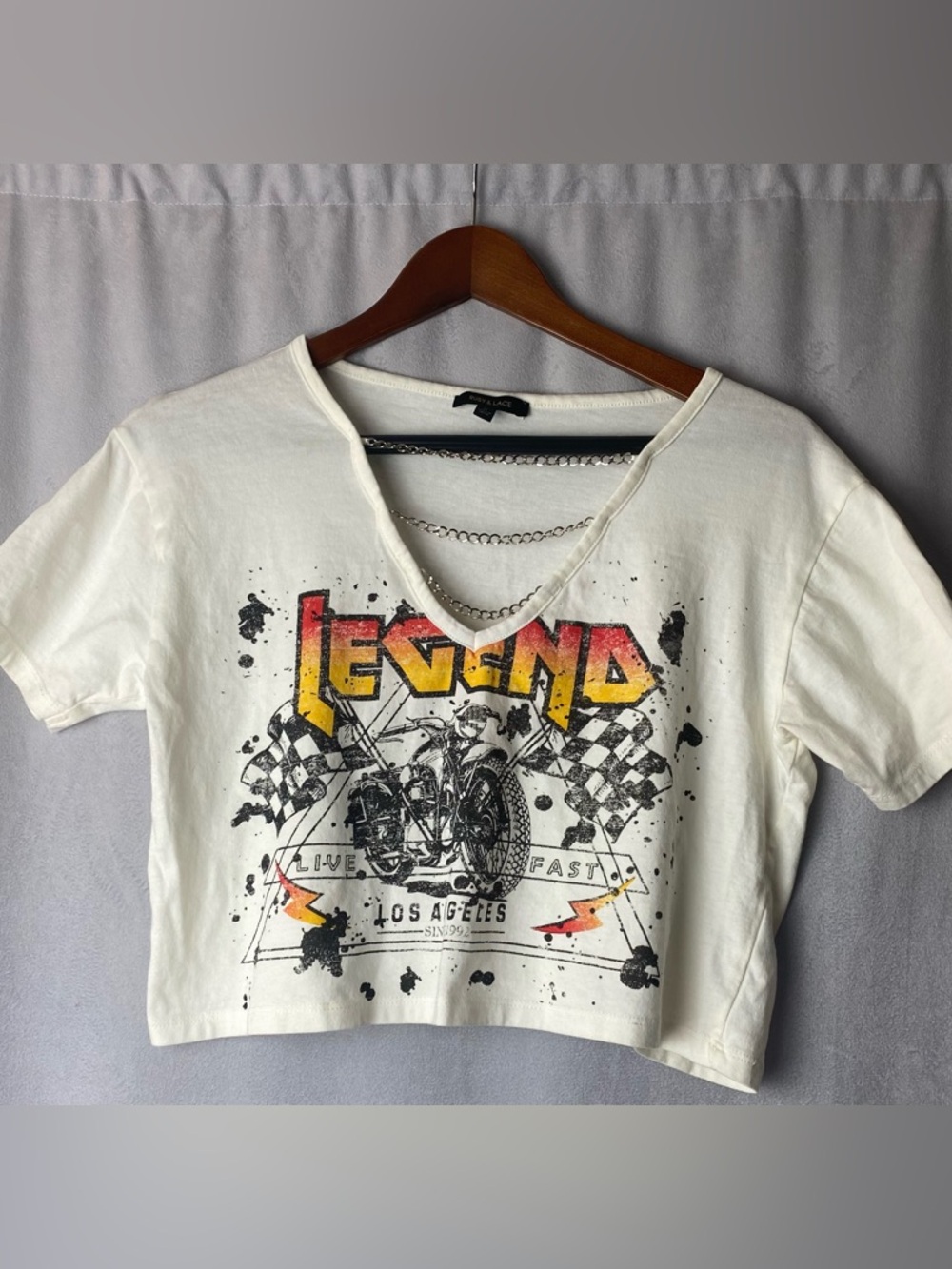 Brooklyn one of a kind Cropped Tee , boutique moto hipster Streetwear chains M